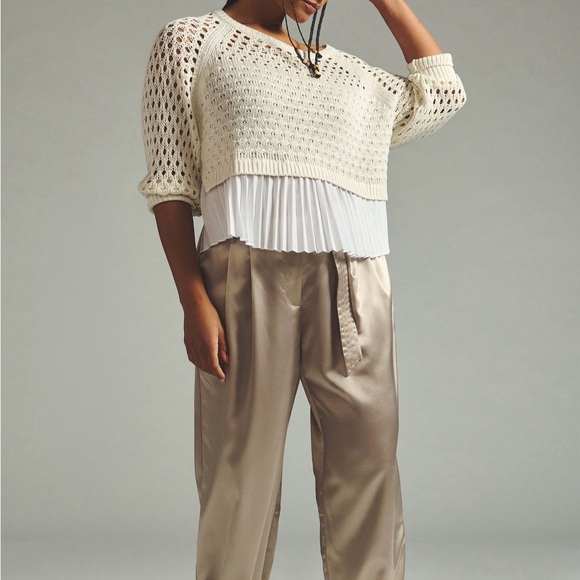 🌸MAEVE LAYERED PLEATED SWEATER🌸 - Picture 2 of 13